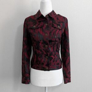 NWT Ruby Rd. Red & Black Gothic Metallic Jacket w/ Snap Buttons | Size 6